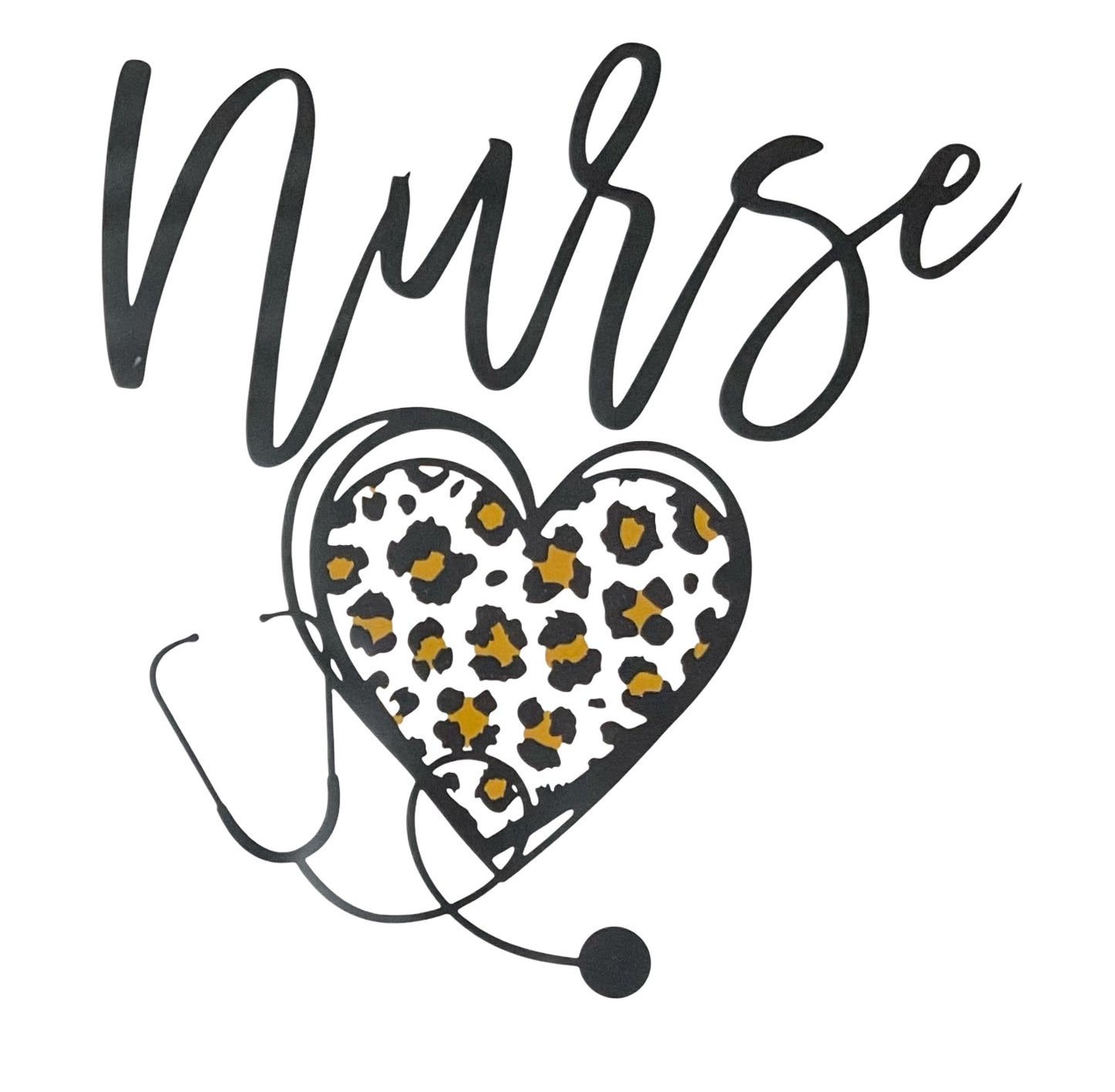 TRANSFER ONLY- Valentine Leopard Nurse Heart