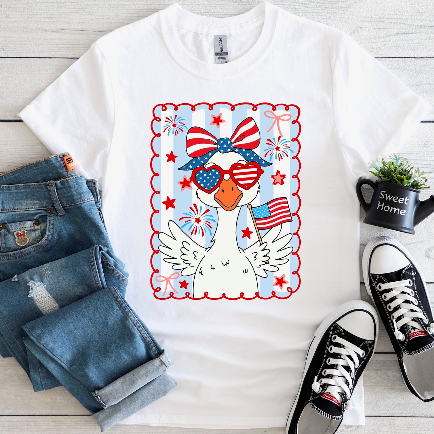 Patriotic Goose Tee