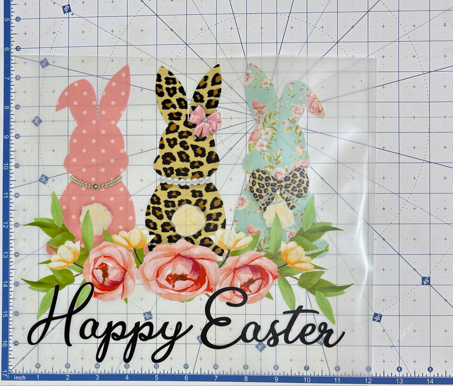 TRANSFER ONLY- Floral & Leopard Easter Bunnies