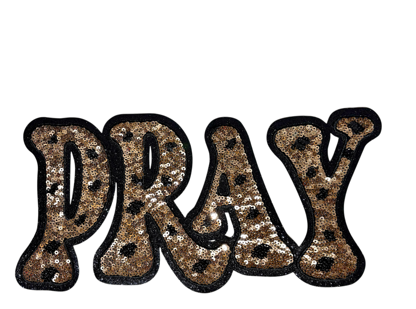 PATCH ONLY-Rose Gold Sequin Pray Patch