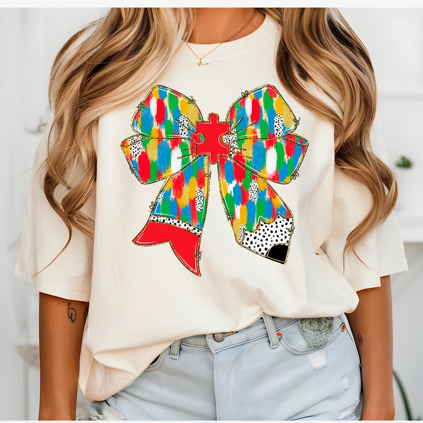 Autism Awareness bow Tee