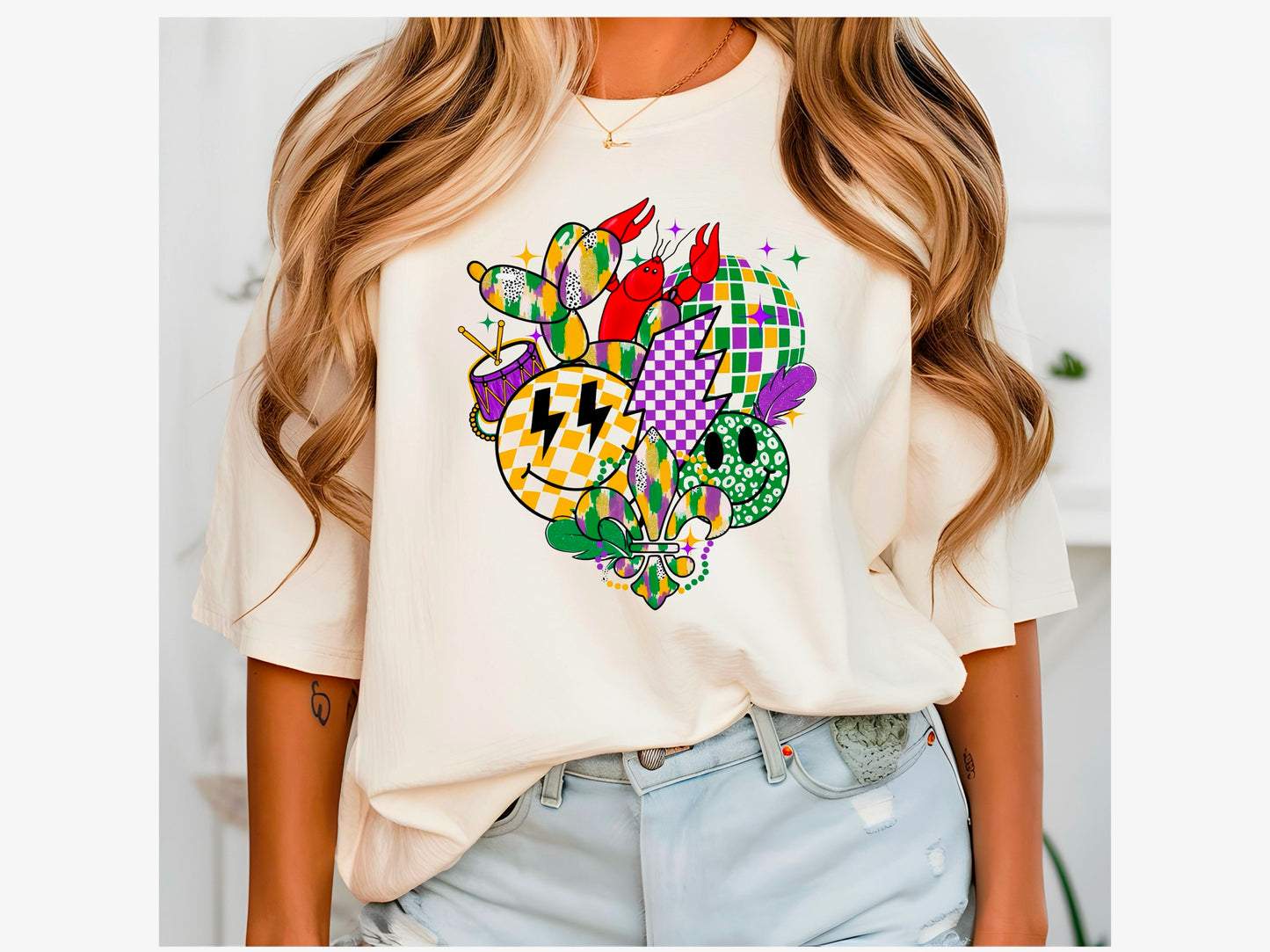 Retro Mardi Gras Tee