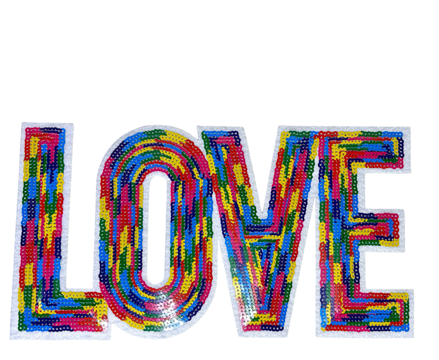 PATCH ONLY- Colorful LOVE Sequin Patch
