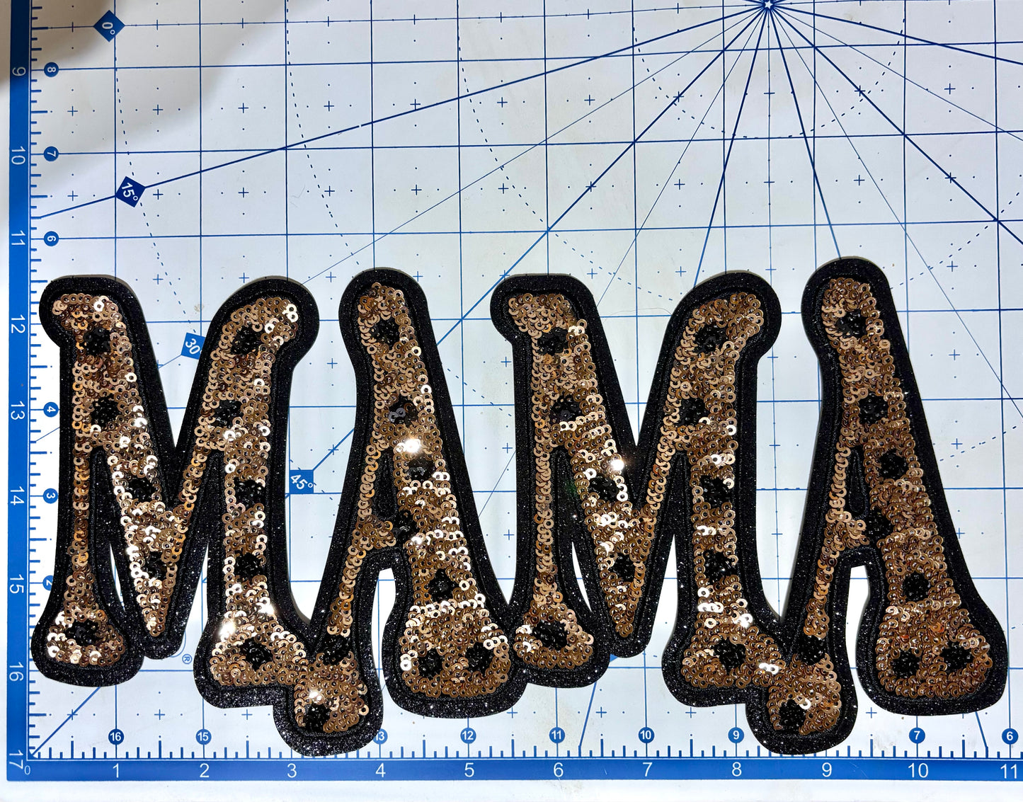 PATCH ONLY-Rose Gold Sequin Mama Patch