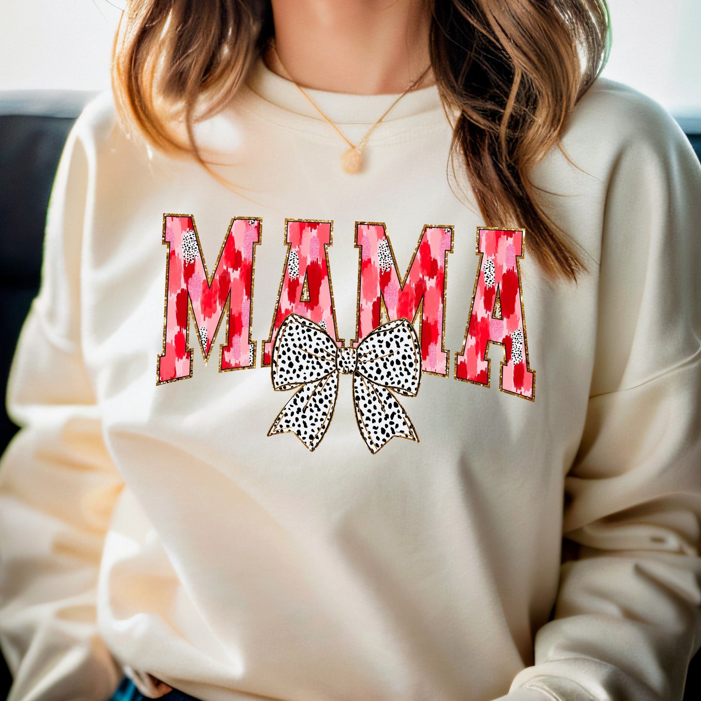 Valentine Brushstroke Mama Sweatshirt