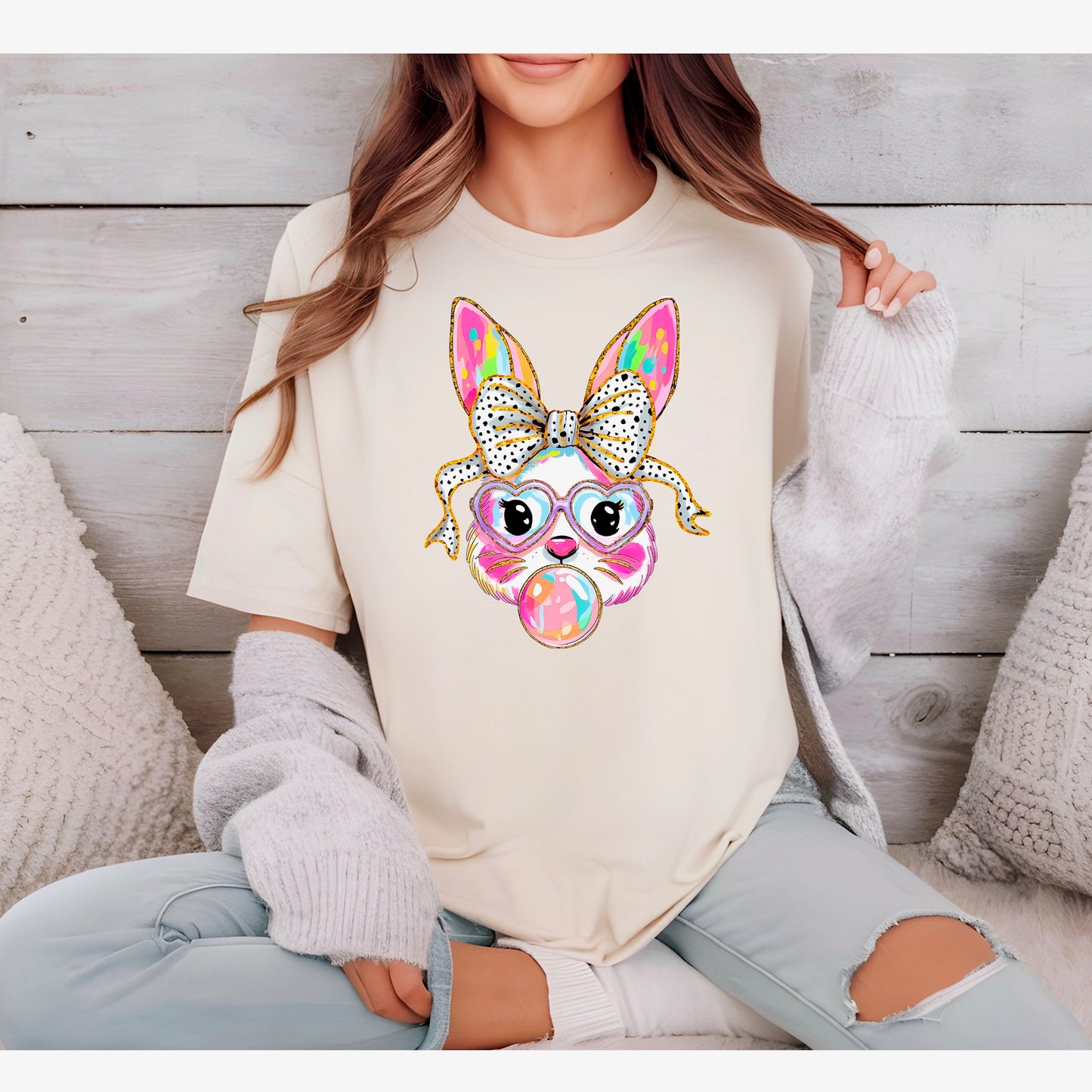 Colorful Easter Bunny Tee