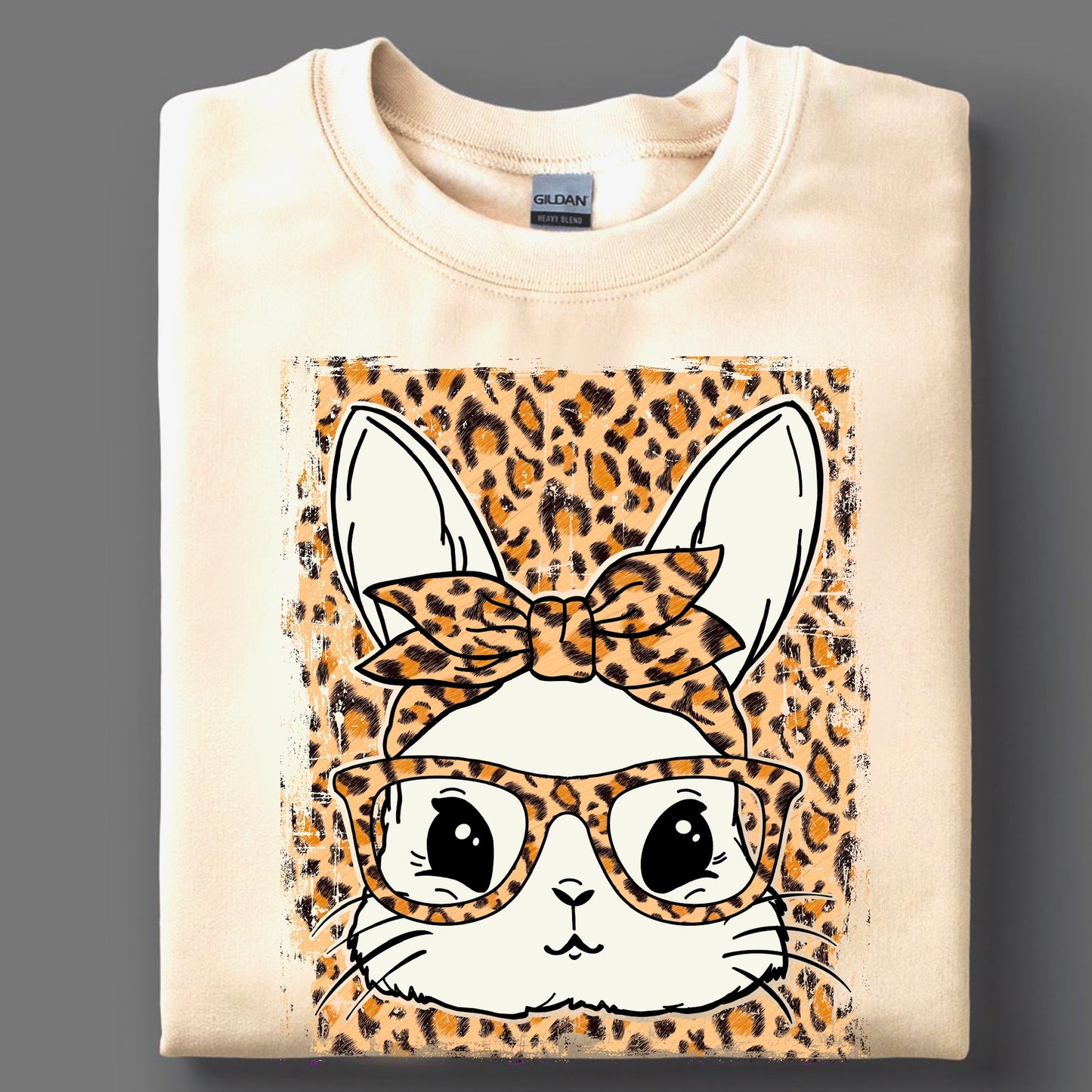 Youth Leopard Easter Bunny Tee