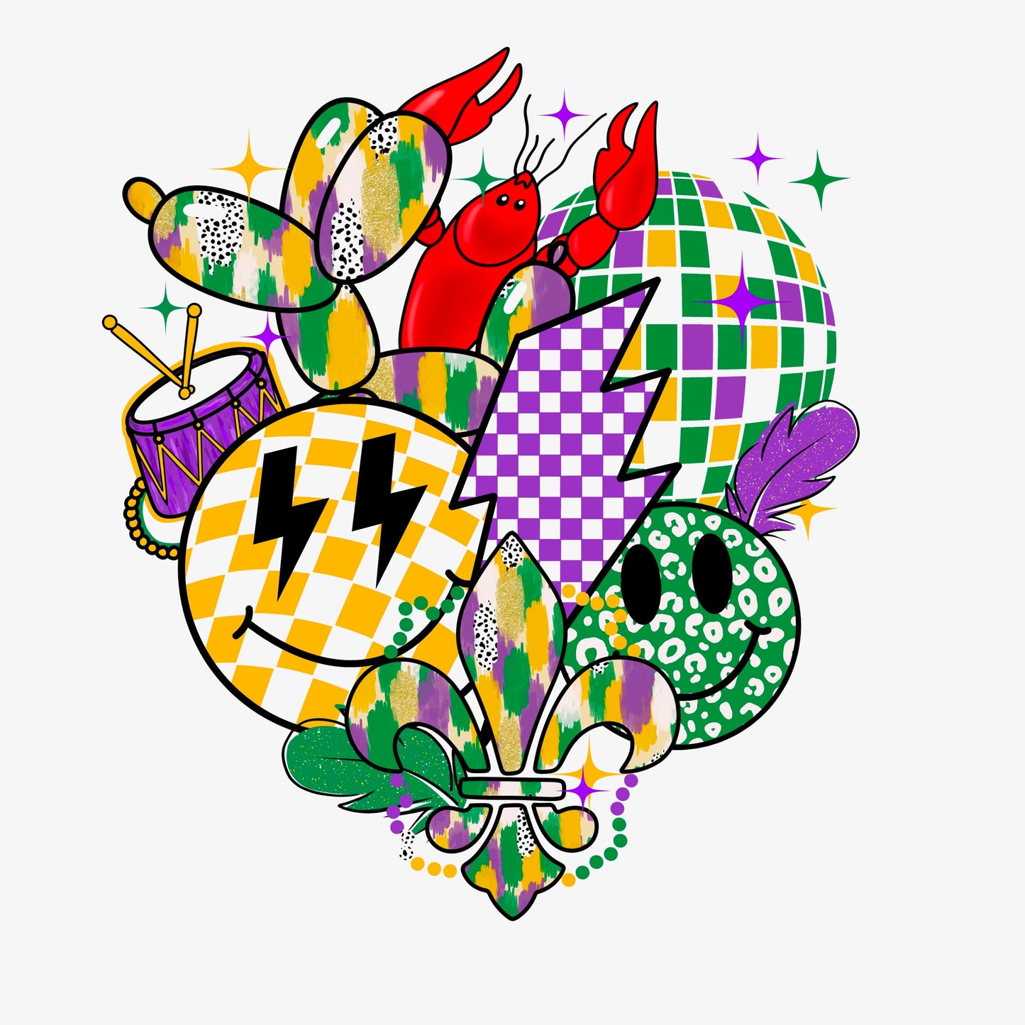 TRANSFER ONLY- Retro Mardi Gras