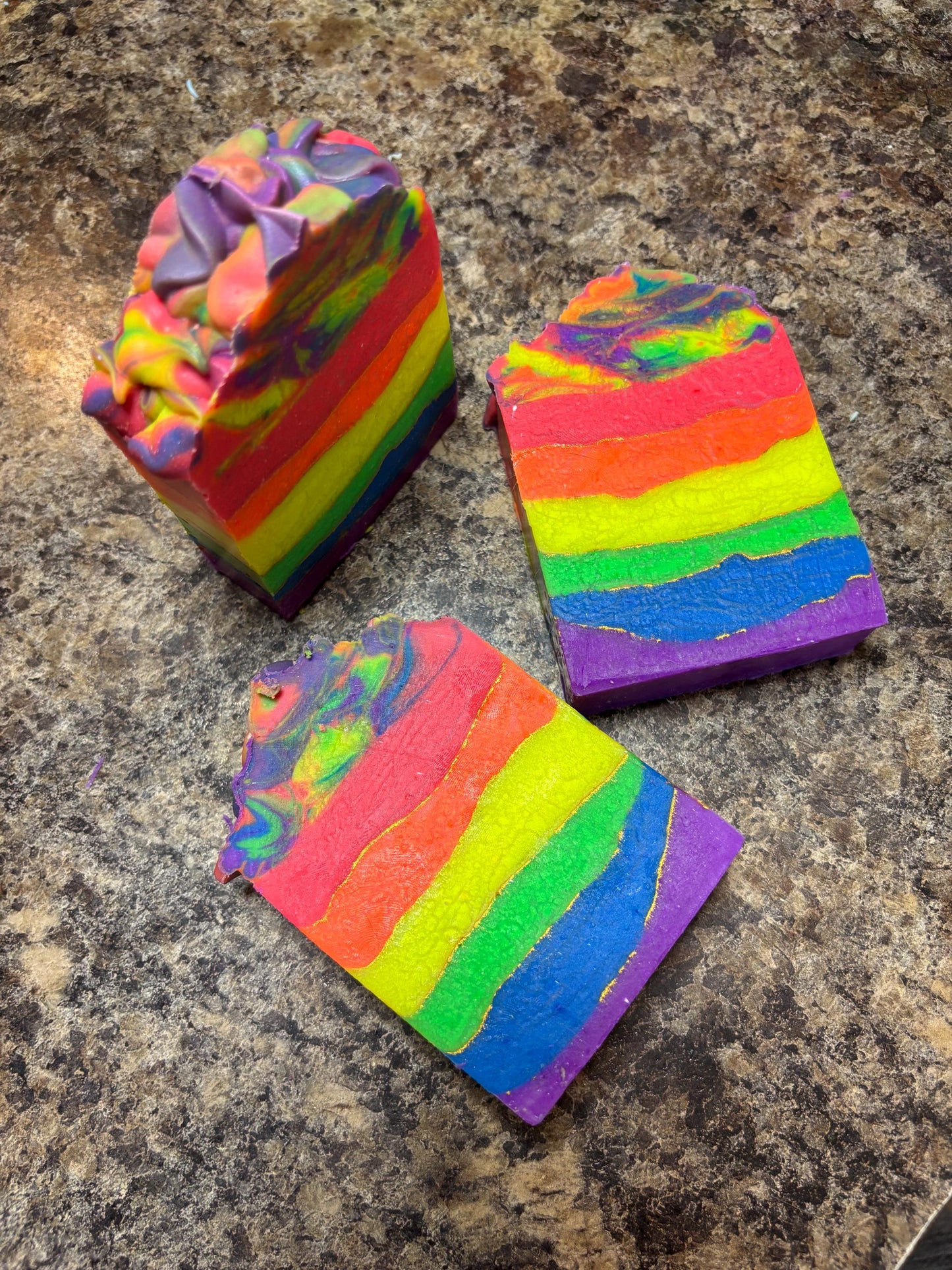 Rainbow Soap, Handmade Soap, Artisan Soap, Cold Process Soap, Fruity Scented Soap