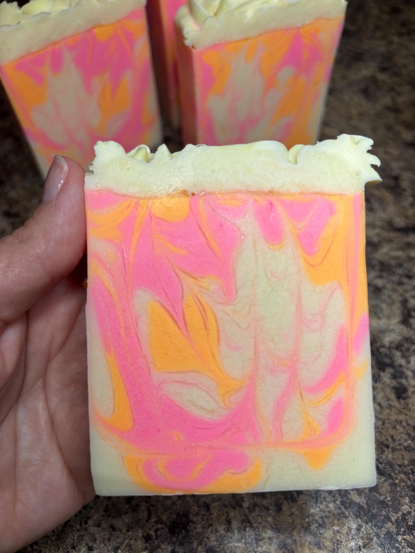 Peachy Pearls Soap, Handmade Soap, Artisan Soap, Cold Process Soap, Peach and Peony Scented Soap