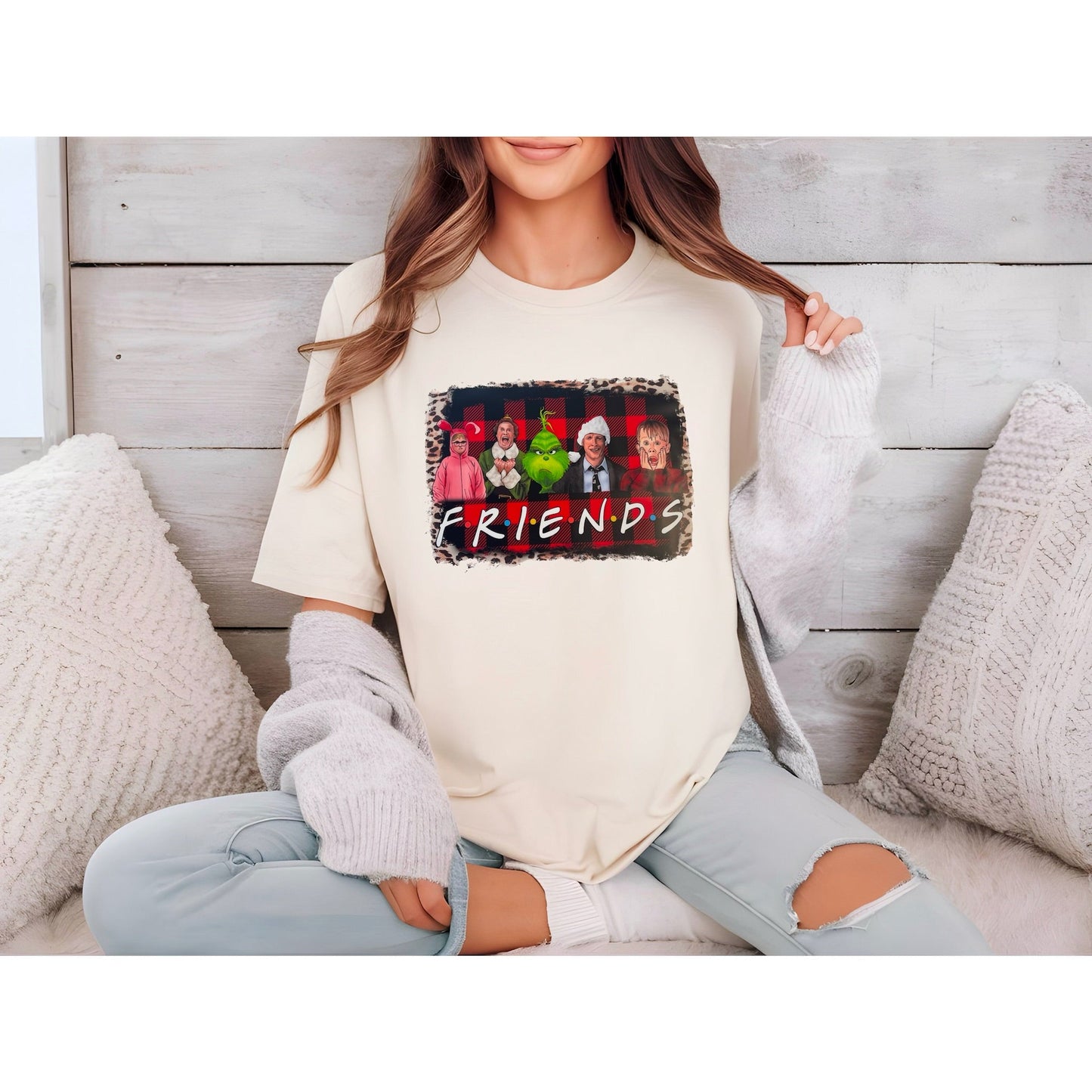 Leopard Christmas Friends T-Shirt - KLC by Karelyn D