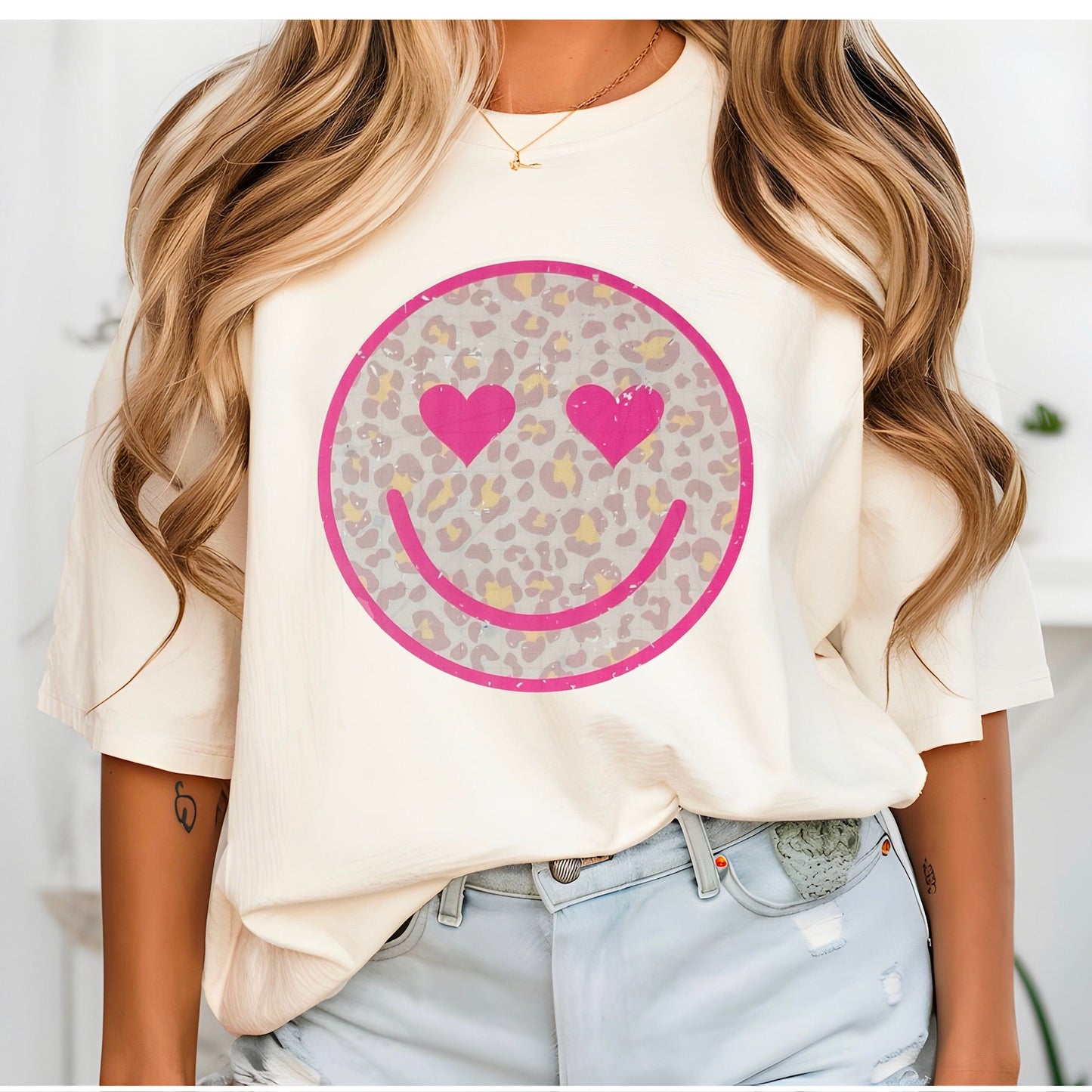 Leopard Smile Valentine T-shirt - KLC by Karelyn D