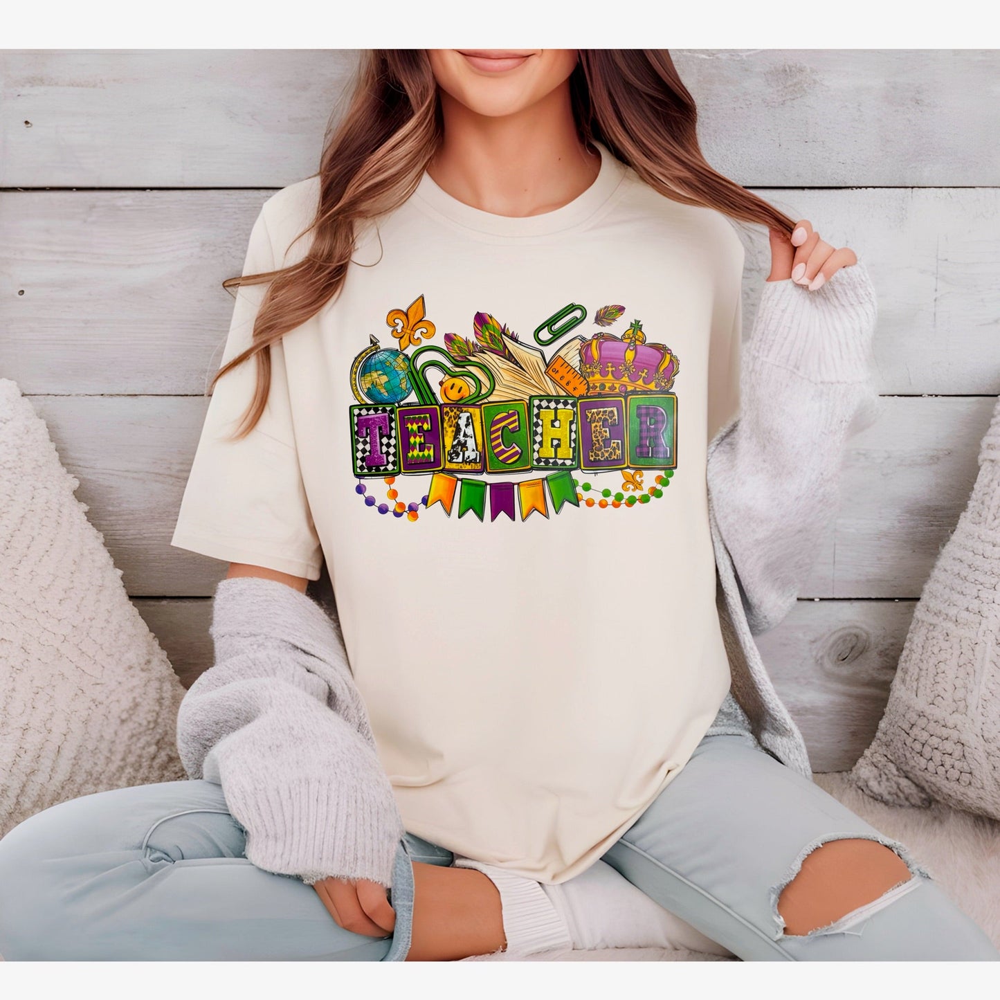 Mardi Teacher T-shirt - KLC by Karelyn D