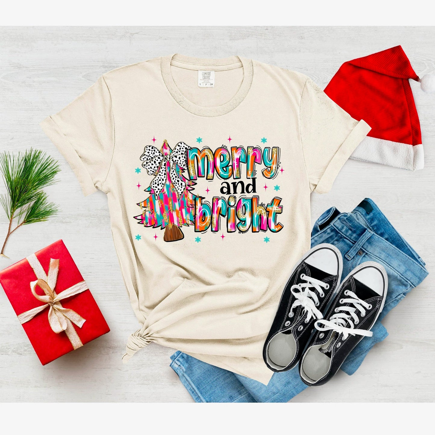 Merry & Bright T-Shirt - KLC by Karelyn D