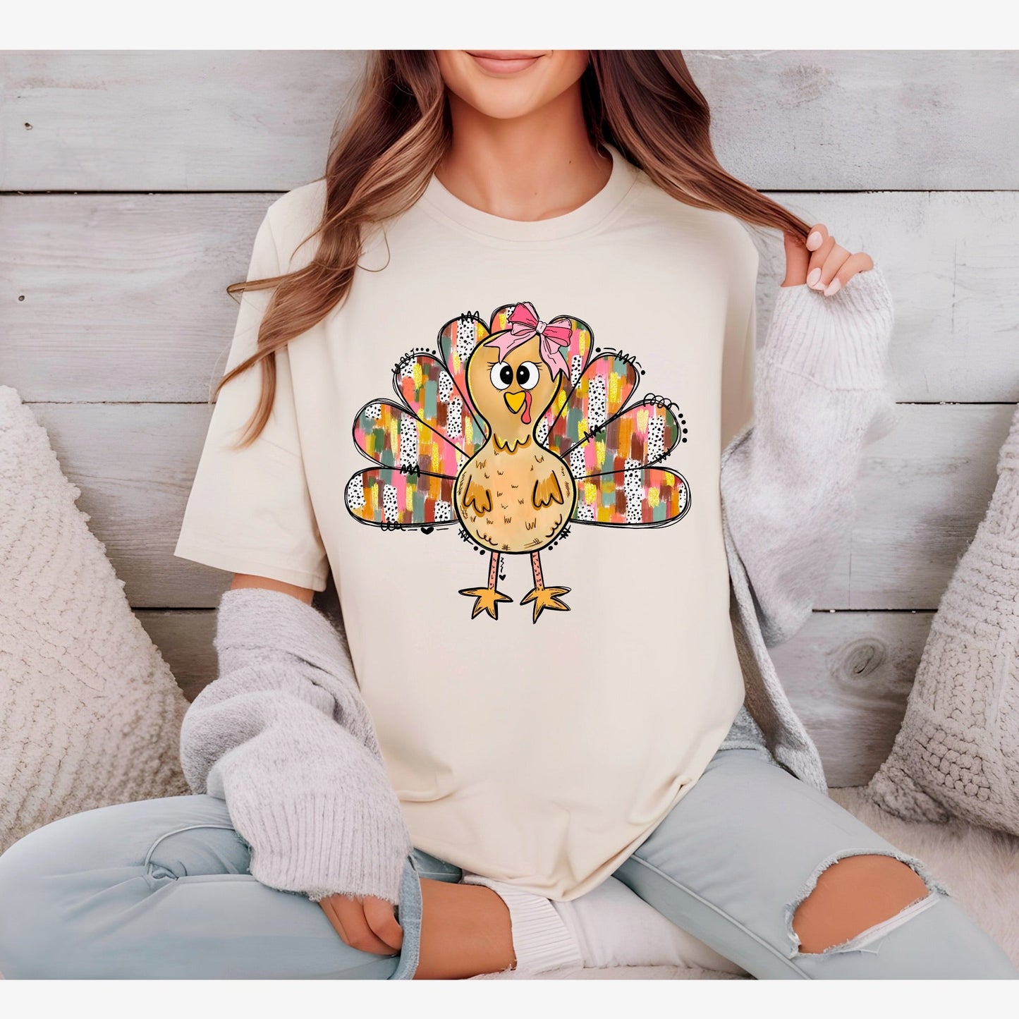 Multicolored Turkey T-Shirt - KLC by Karelyn D