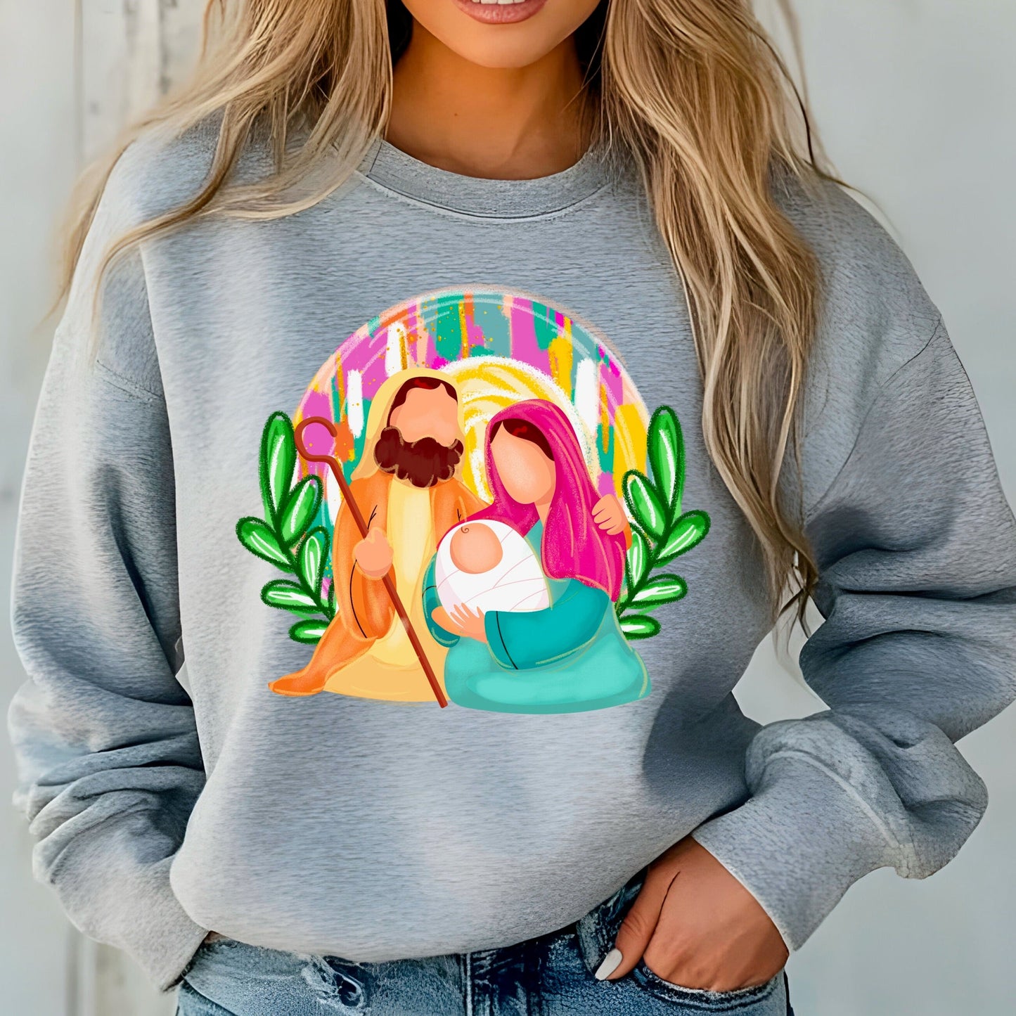 Nativity Sweatshirt - KLC by Karelyn D