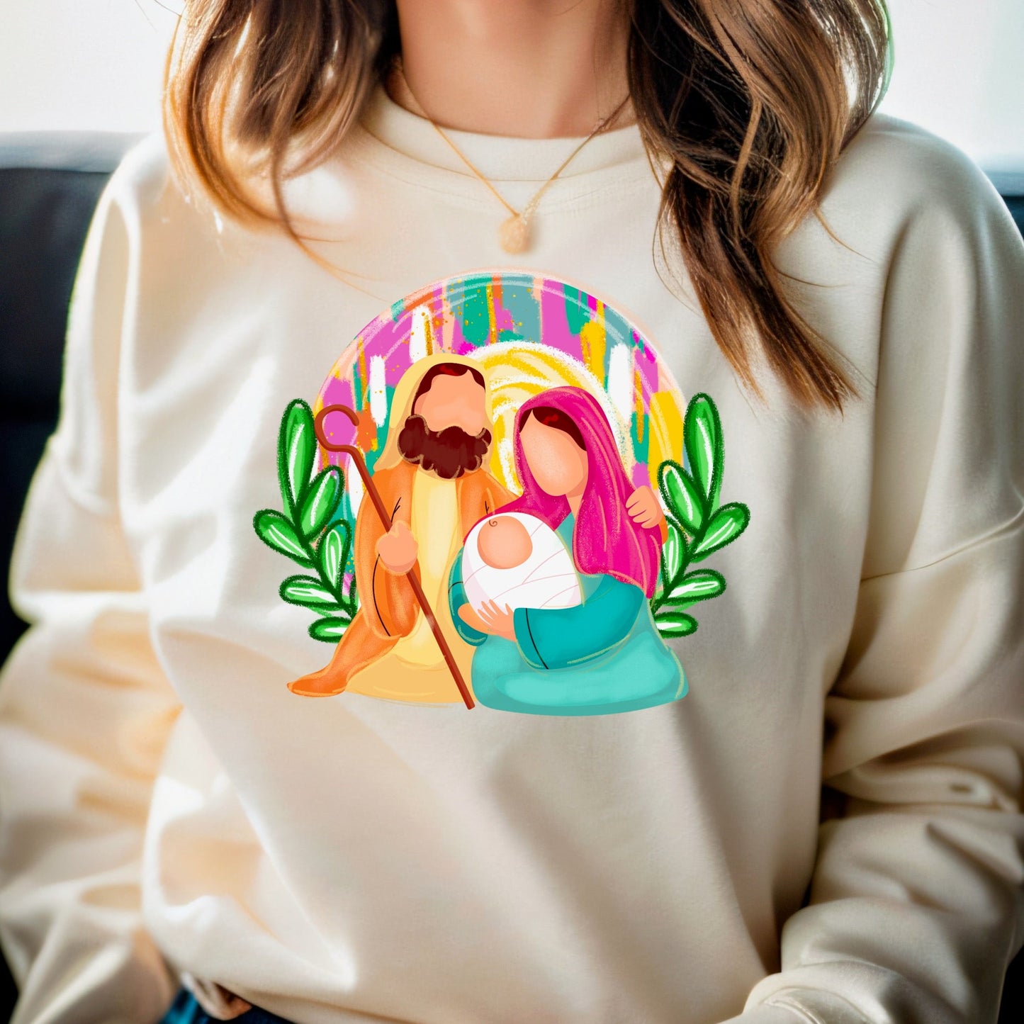 Nativity Sweatshirt - KLC by Karelyn D