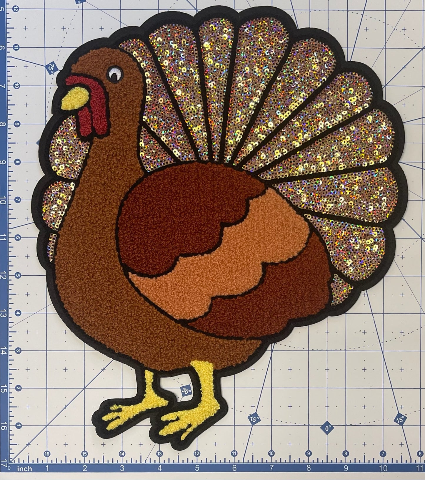 PATCH ONLY- Sequin/Chenille Turkey