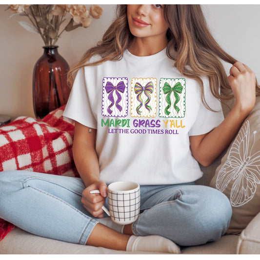Mardi Gras Bow Tee