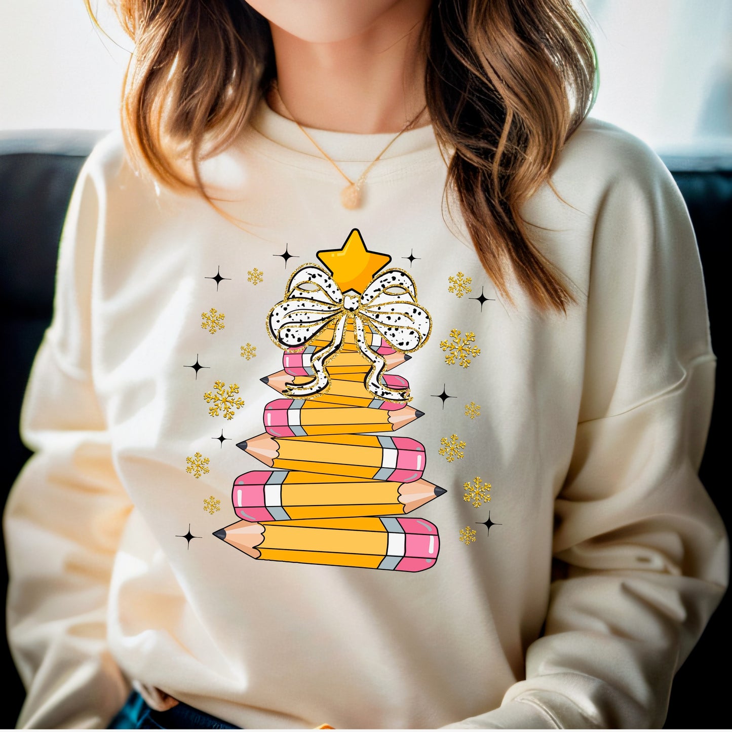 Pencil Teacher’s Christmas Sweatshirt