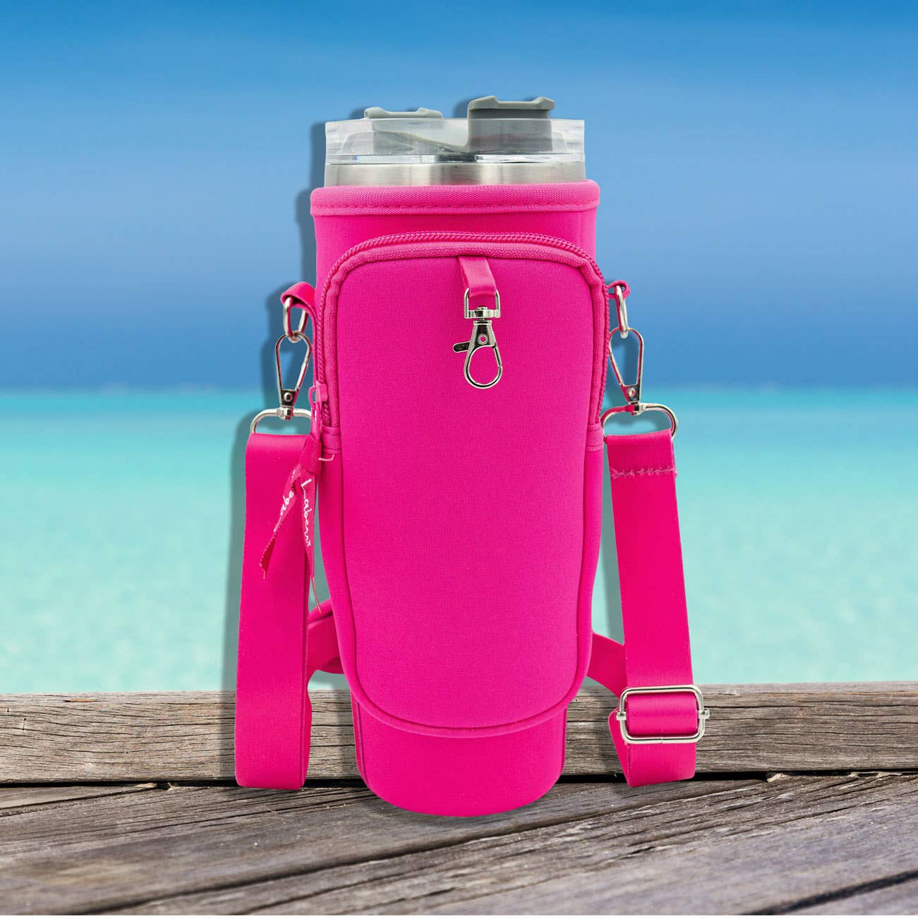 40 oz Tumbler "Handle" Bag - Hot Pink - KLC by Karelyn D