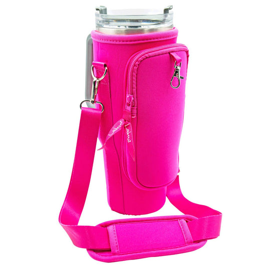 40 oz Tumbler "Handle" Bag - Hot Pink - KLC by Karelyn D