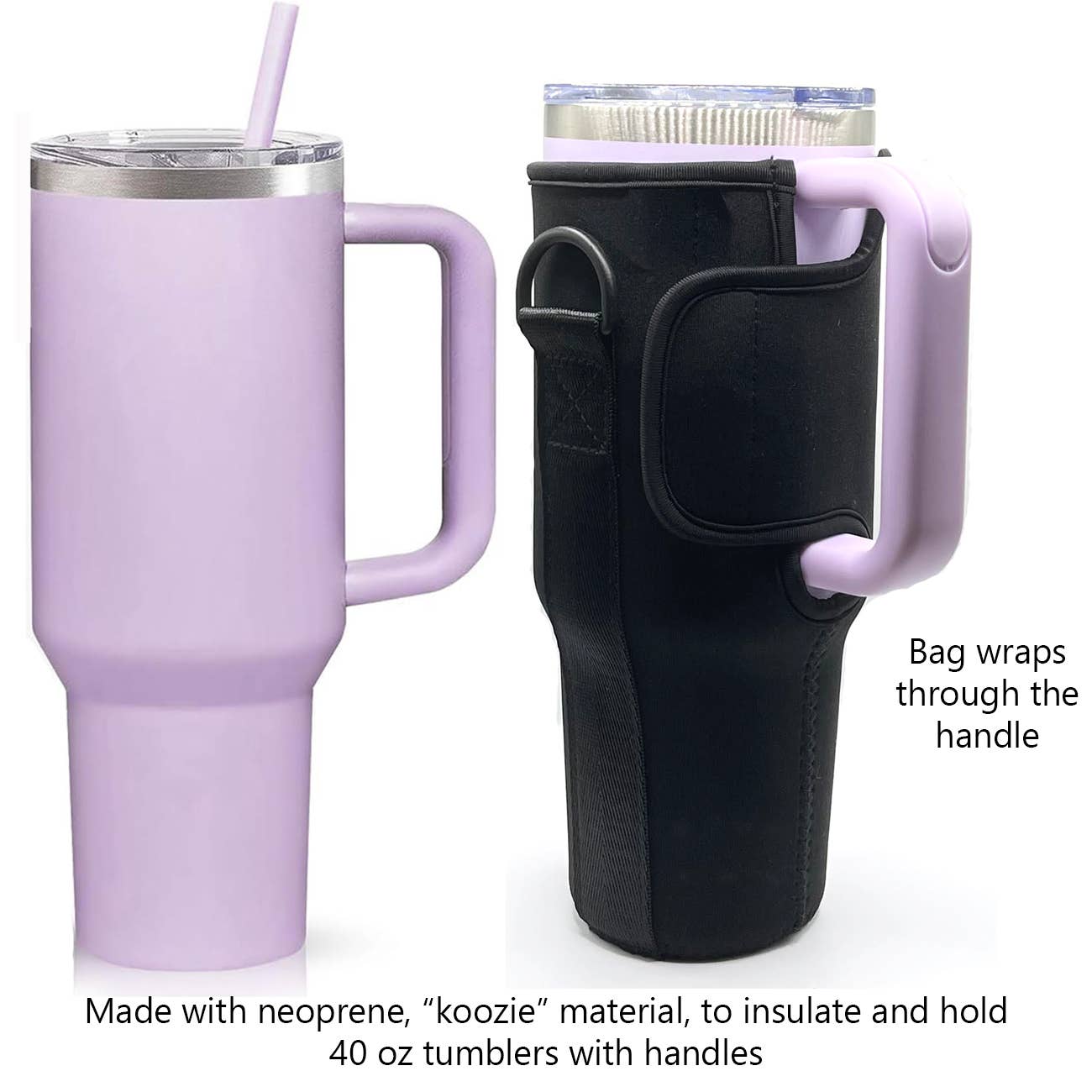 40 oz Tumbler "Handle" Bag - Lavender - KLC by Karelyn D