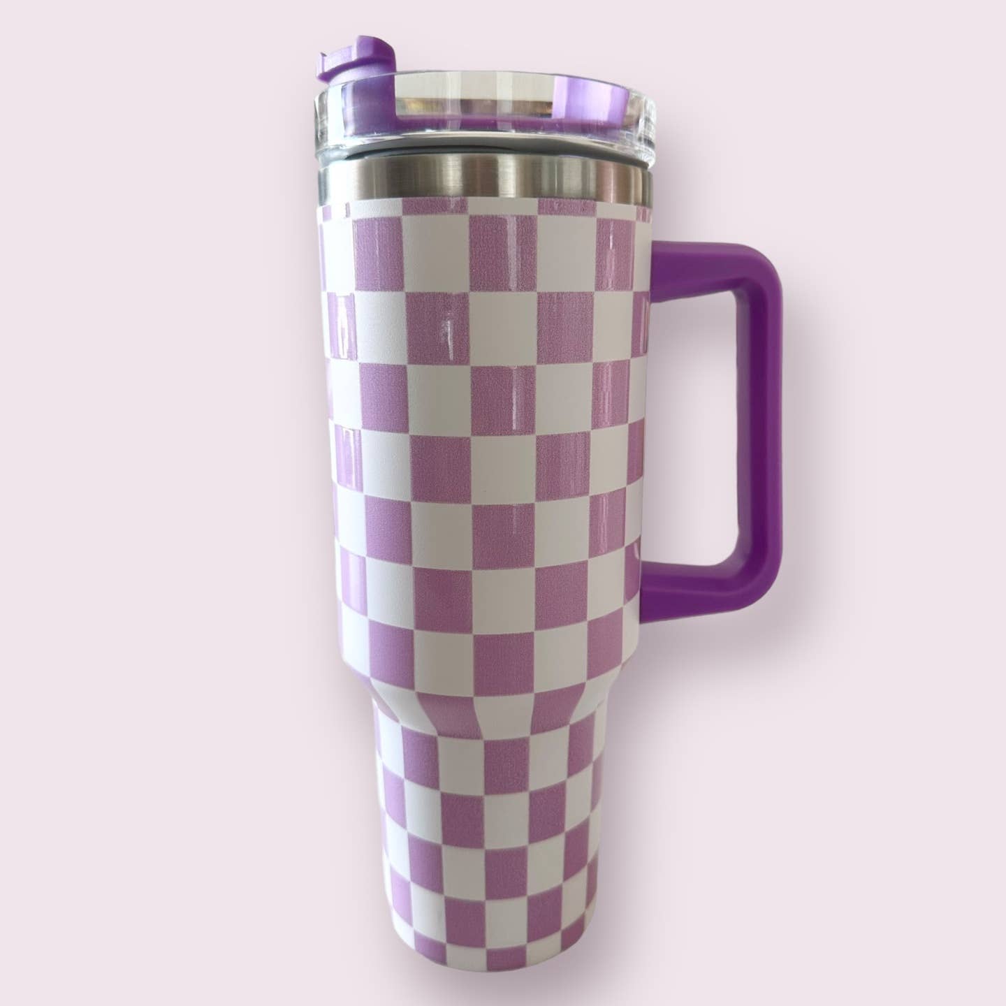 40oz Giant Tumbler Checkered Trendy - LULU - KLC by Karelyn D