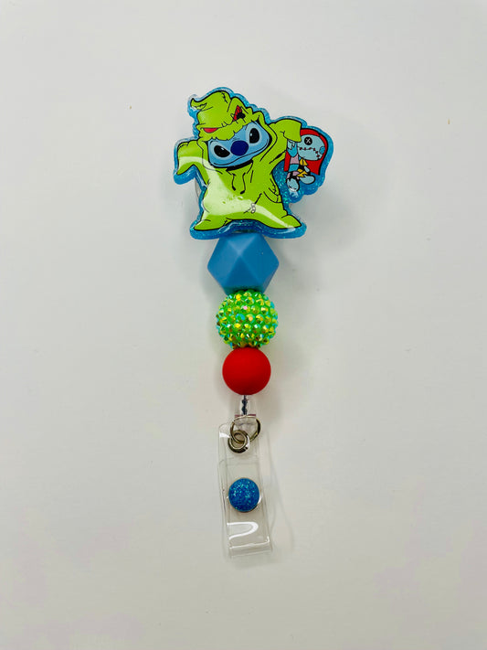 Stitch Dressed As Oogie Boogie Badge Reel, Nurse badge reel, Halloween badge reel, stitch badge reel