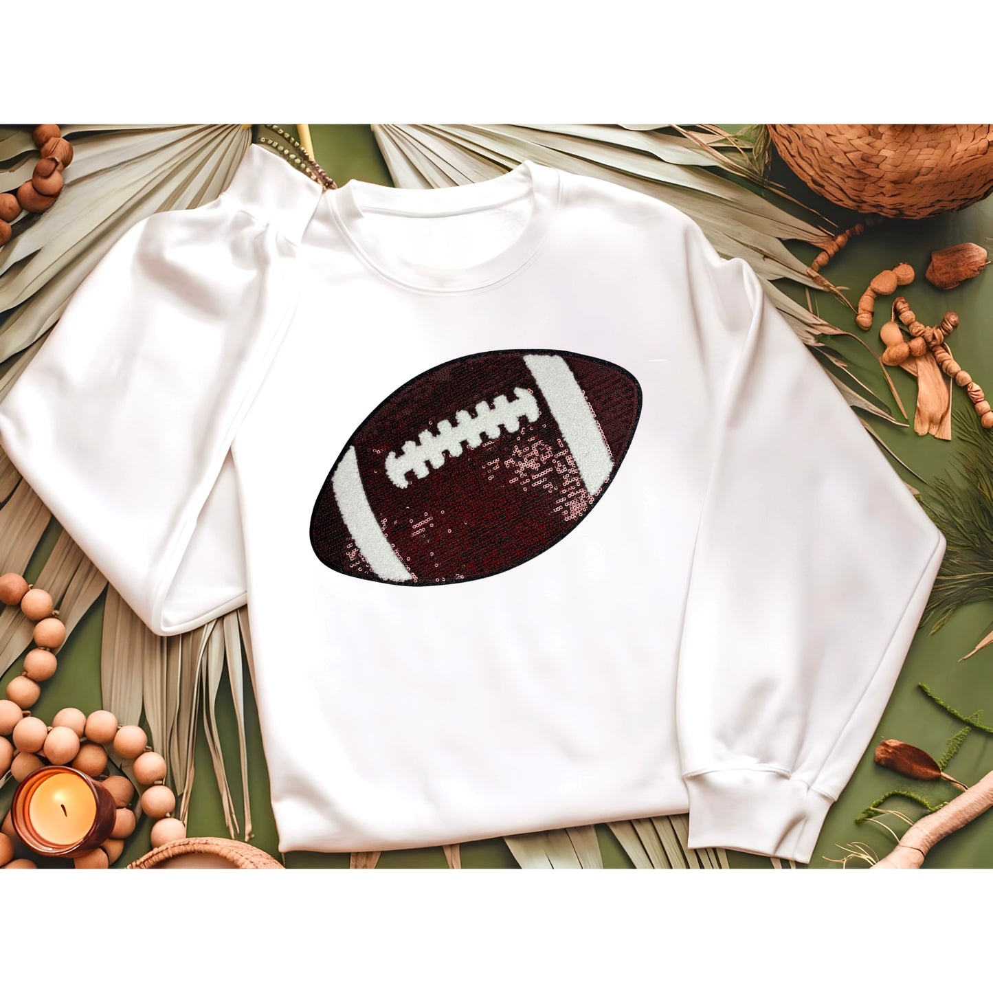 Sequin Football Sweatshirt