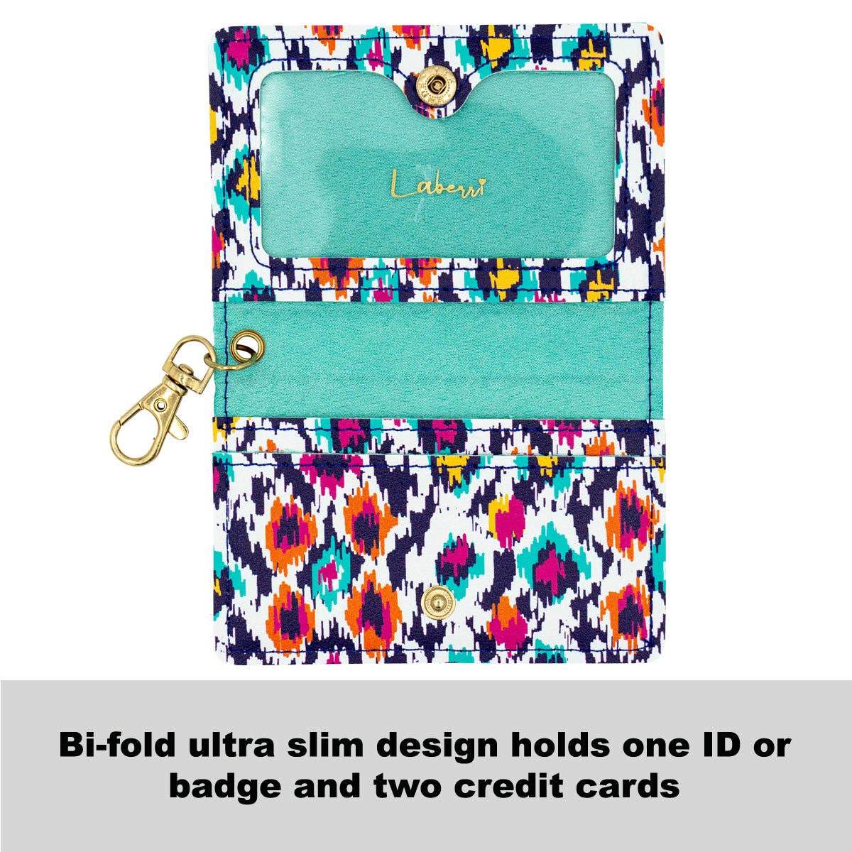 Wallet and wristlet Keychain Aztec Ocean, Turquoise Aqua Wristlet