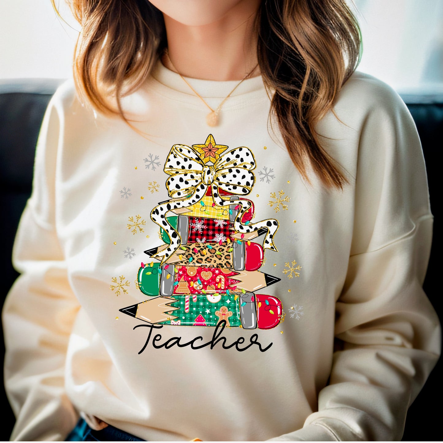 Teacher Christmas Tree Sweatshirt