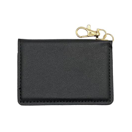 Slim Travel ID Wallet Keychain - Black