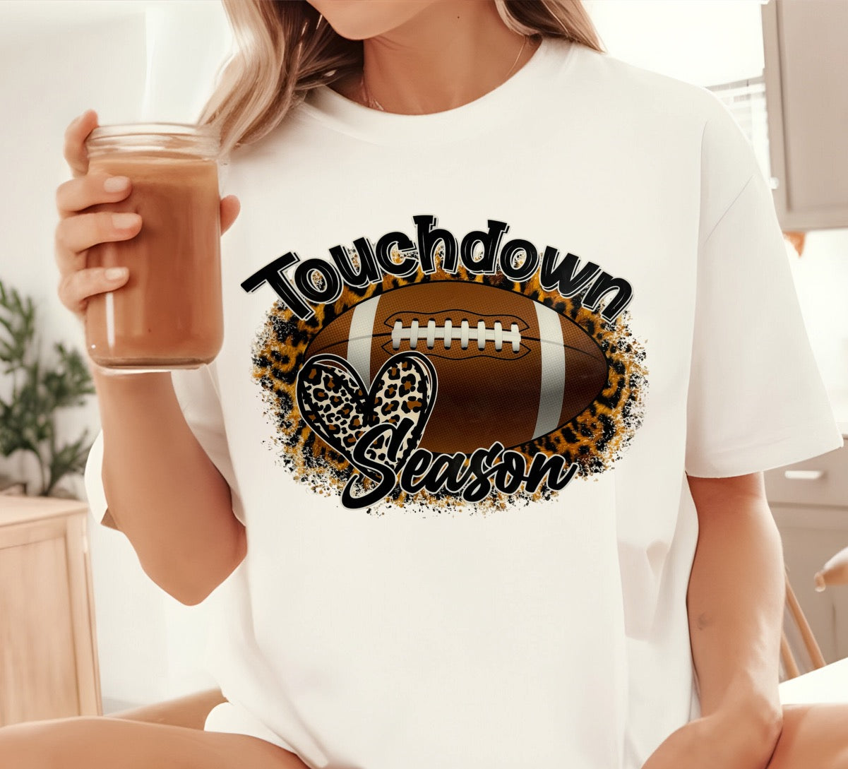 Leopard Football T-Shirt