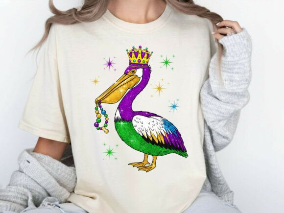Mardi Gras Pelican Tee