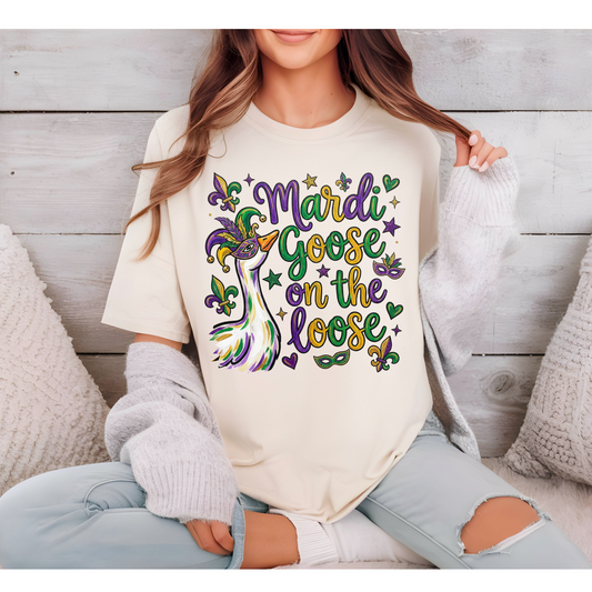 Mardi Goose on the Loose Tee