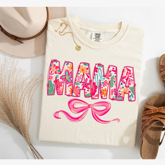 Floral coquette Mama Tee