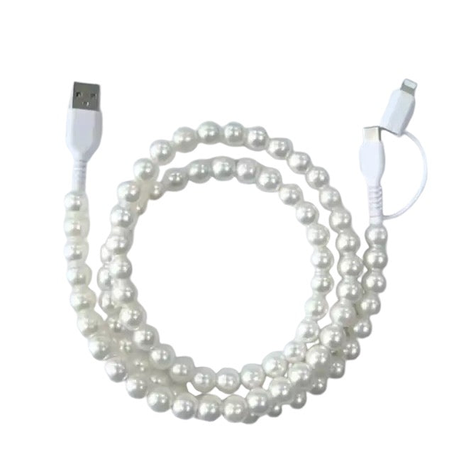 Pearl Beaded Phone Charger