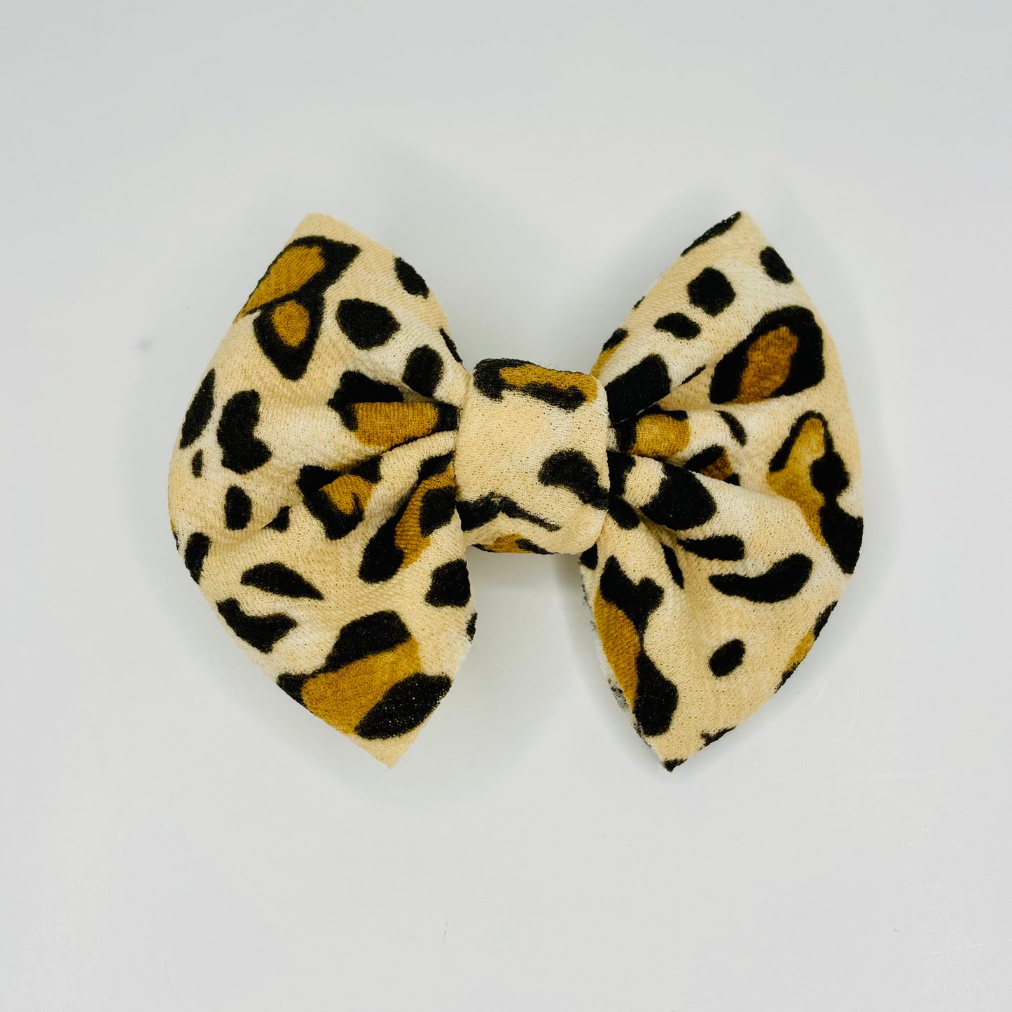 Leopard Scrunchie, headband and bow, Hair accessory, Soft Bullet fabric, handmade scrunchie