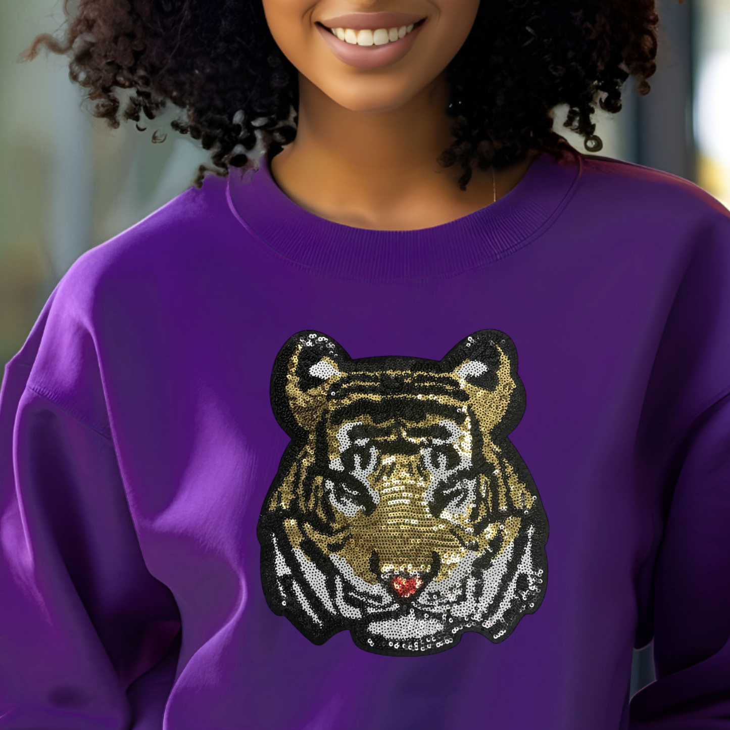 Women’s Sequin Tiger Sweatshirt