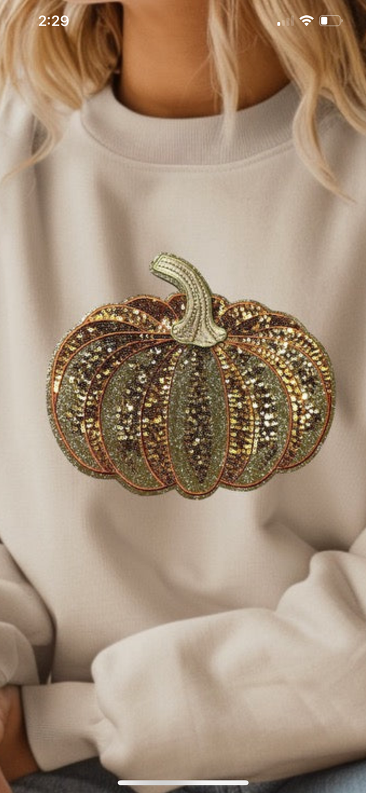 PATCH ONLY- Sequin Pumpkin