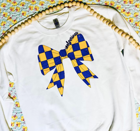 Youth Wolverine Coquette Bow Sweatshirt