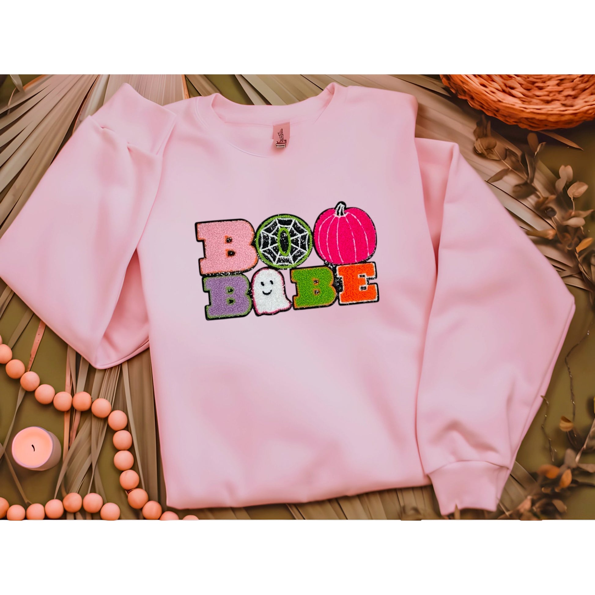 Adult Pink or Black Boo Babe Sweatshirt - KLC by Karelyn D