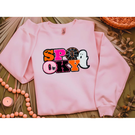 Adult Pink or Black Spooky Sweatshirt - KLC by Karelyn D