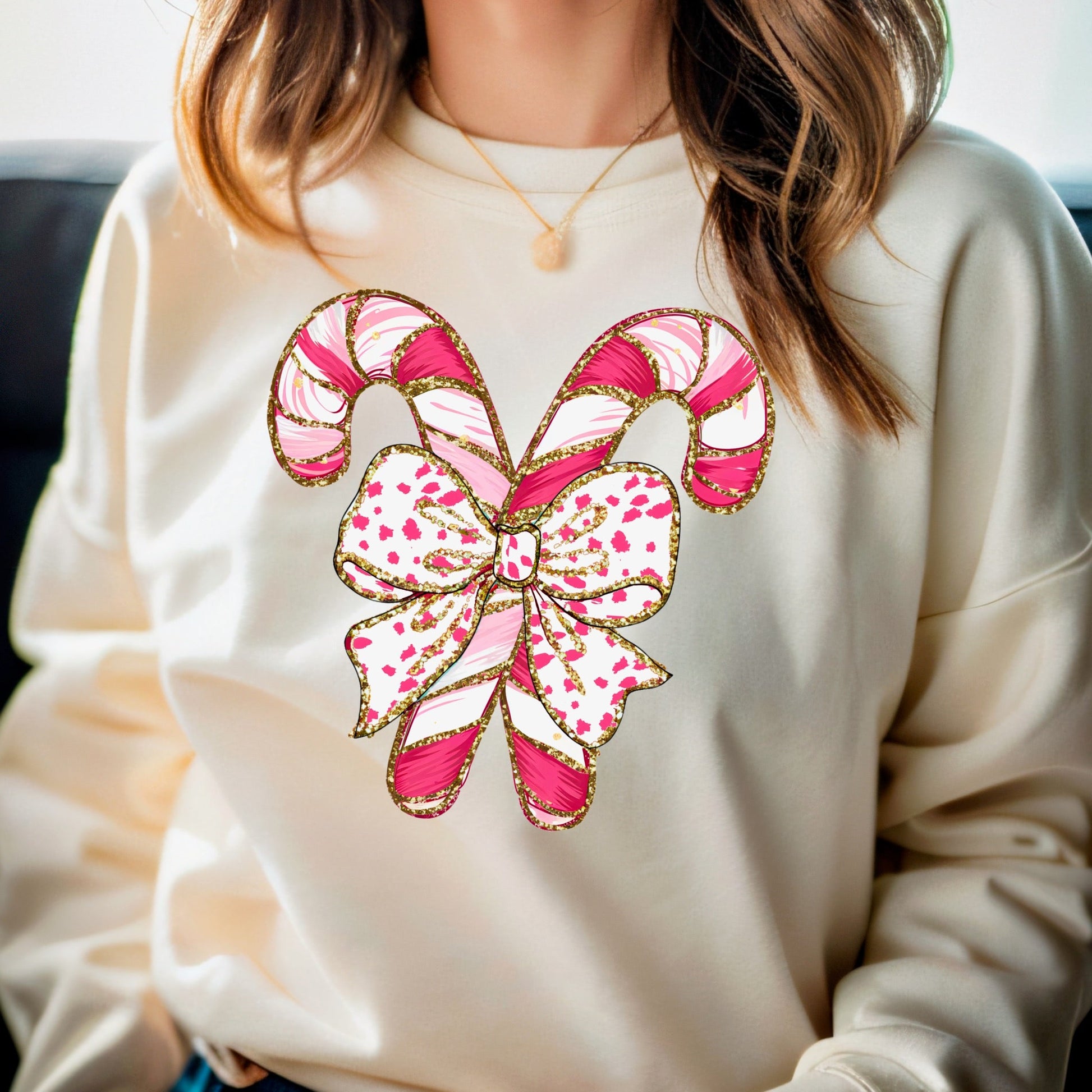 Candy Cane Sweatshirt - KLC by Karelyn D