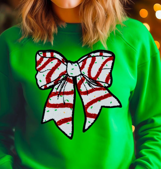 Christmas Cake Bow Sweatshirt - KLC by Karelyn D