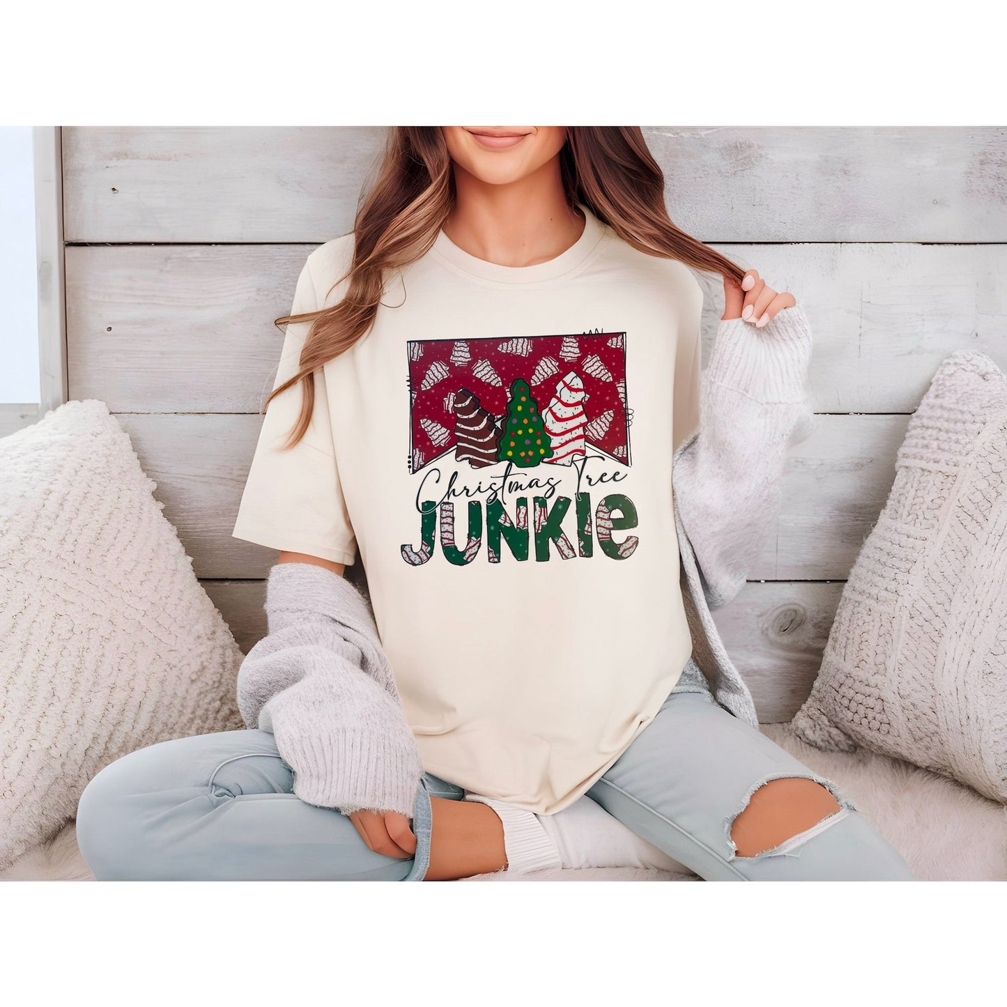 Christmas Tree Junkie T-Shirt - KLC by Karelyn D