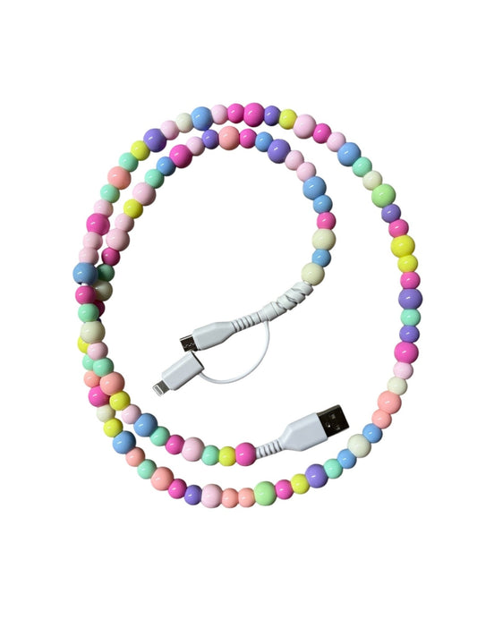 Colorful Beaded Phone Charger - KLC by Karelyn D