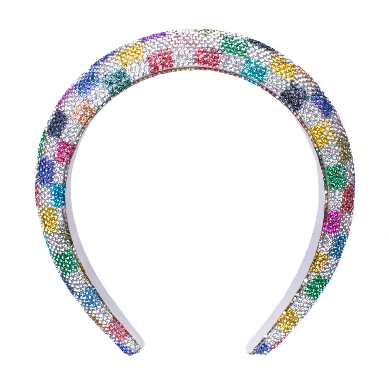 Colorful checkered Pattern Rhinestone Headband - KLC by Karelyn D