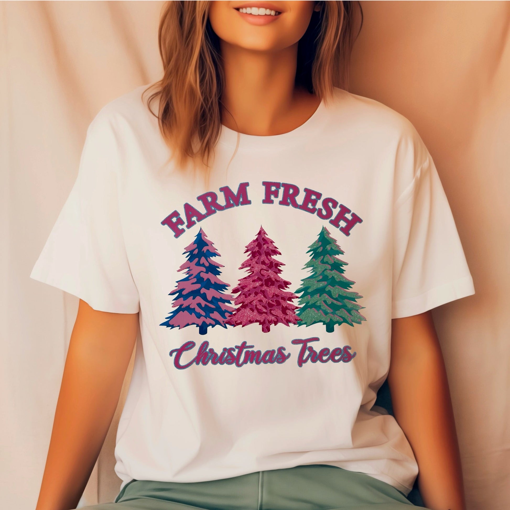 Farm Fresh Christmas Trees T-Shirt - KLC by Karelyn D